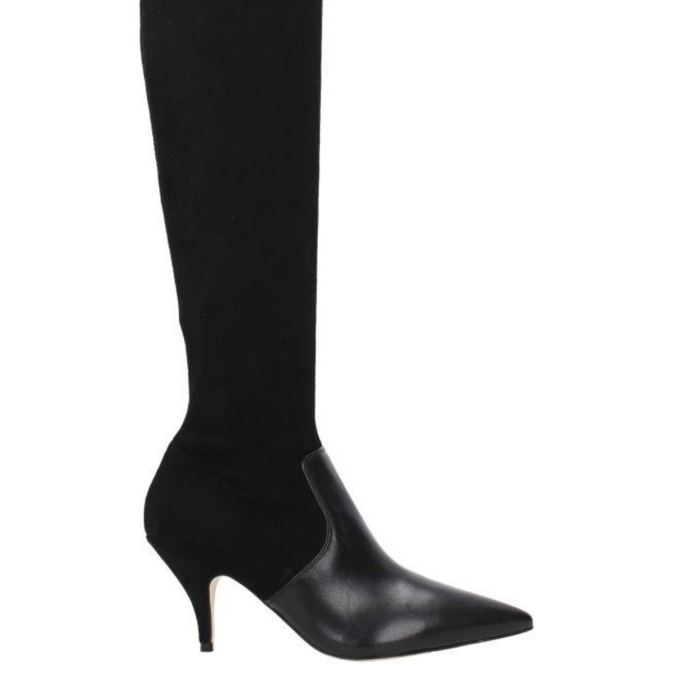 TORY BURCH BOOTS GEORGINA WOMEN SUEDE BLACK